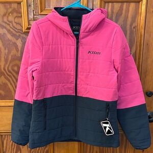 Klim Pink and Blue Soteria insulated Hooded Jacket